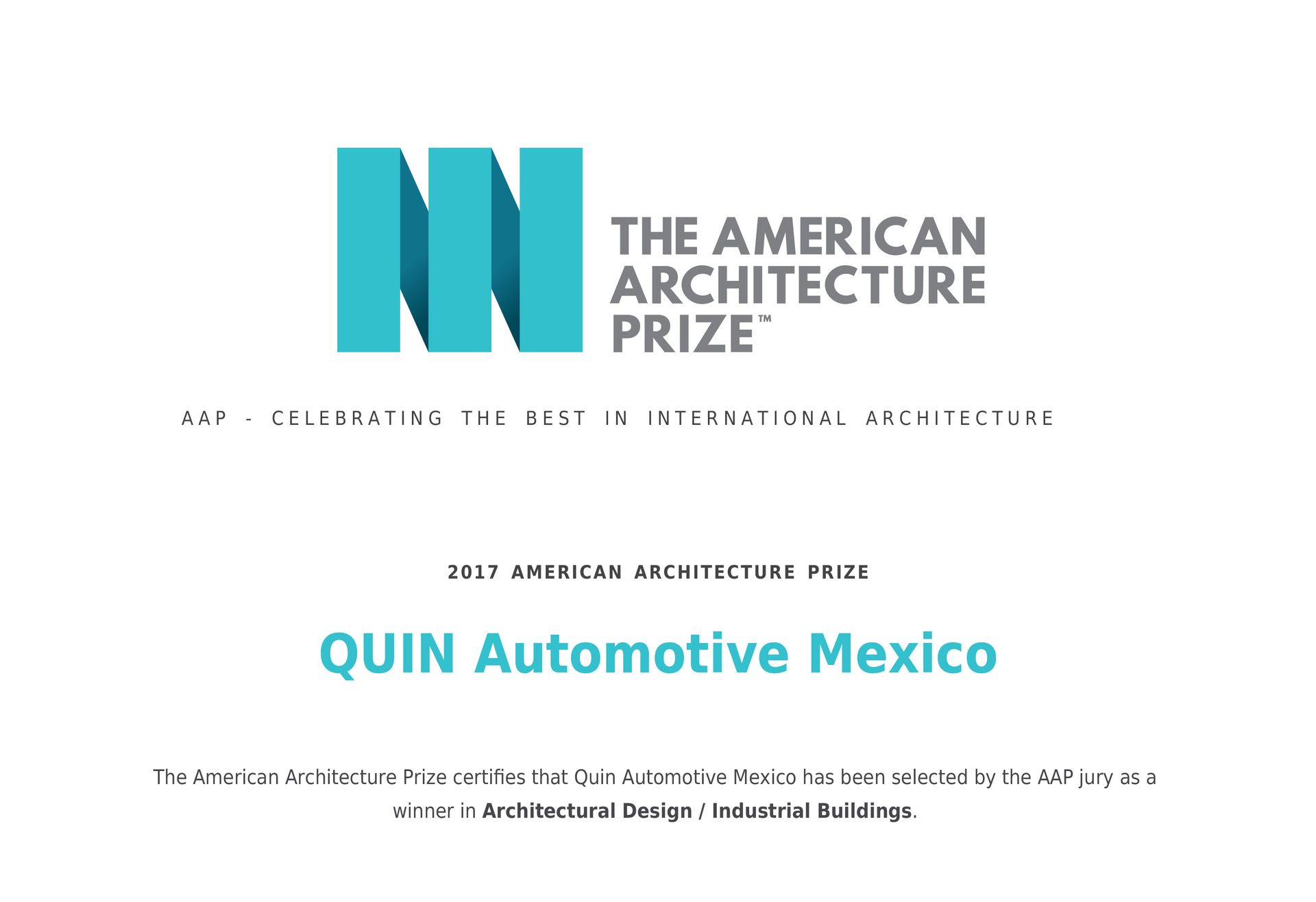 El premio americano de arquitectura lo otorga quin automotriz méxico.