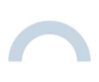 Light blue arch shape on white background.