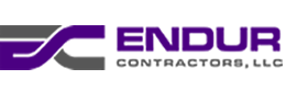 Logo for Endur Contractors, LLC. Features stylized 