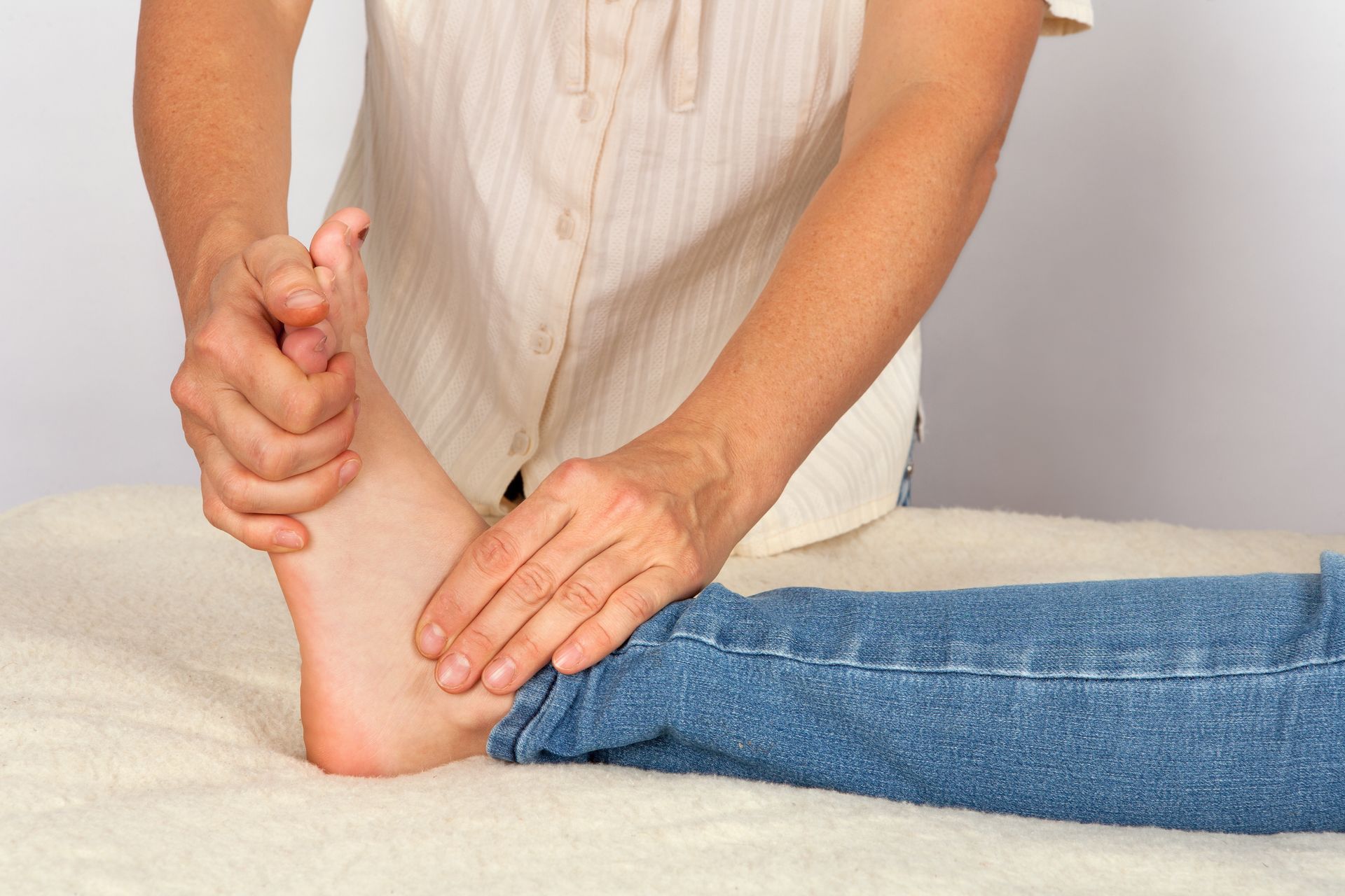 bowen treatment on a foot