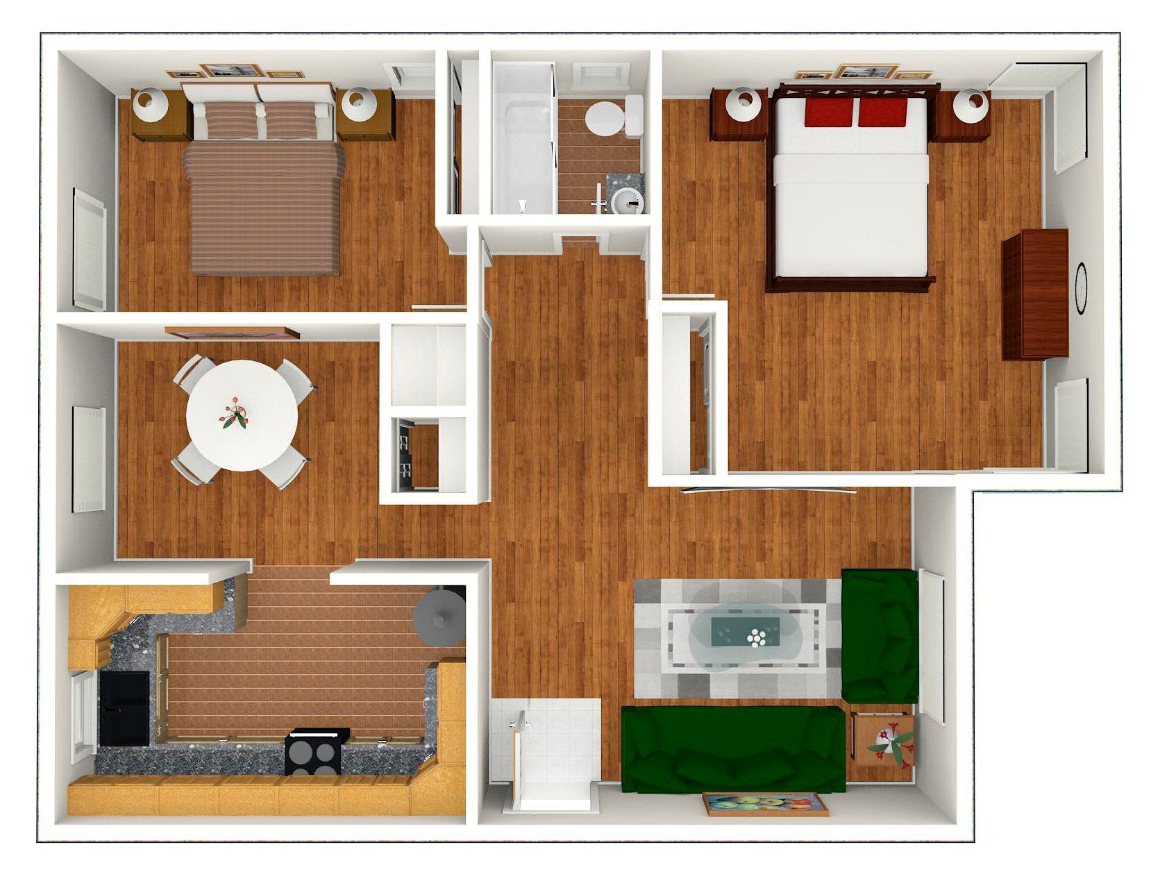 2 Bed | 1 Bath