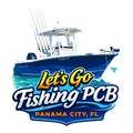 Logo of a blue fishing boat with &ldquo;Let&rsquo;s Go Fishing PCB&rdquo; and &ldquo;Panama City, FL&rdquo; text