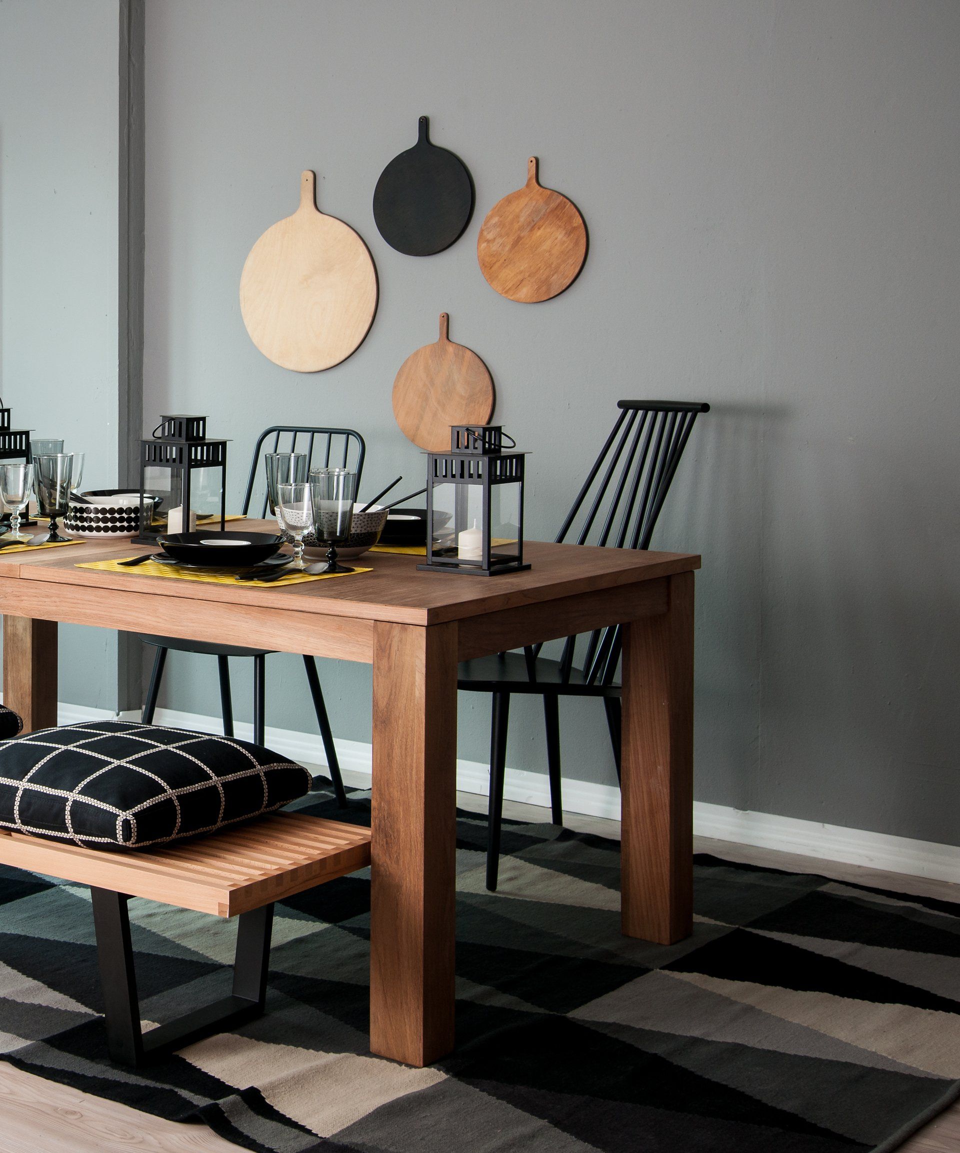 Photo of a stylish dining room in Perth with a chic colour scheme and contemporary design elements. Expert interior styling in Perth creates a welcoming and sophisticated space for entertaining friends and family.