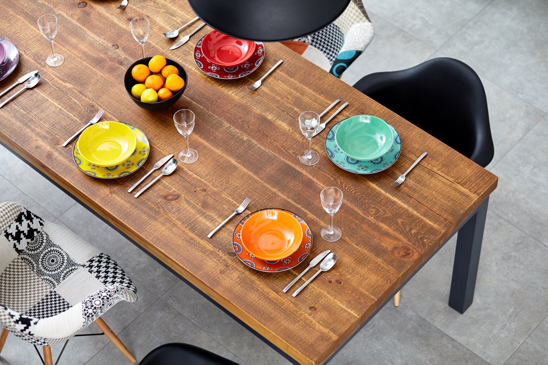 Photo of a stylish dining room in Perth with a chic colour scheme and contemporary design elements. Expert interior styling in Perth creates a welcoming and sophisticated space for entertaining friends and family.