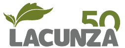 Logo Lacunza con icona di una foglia verde e il simbolo del