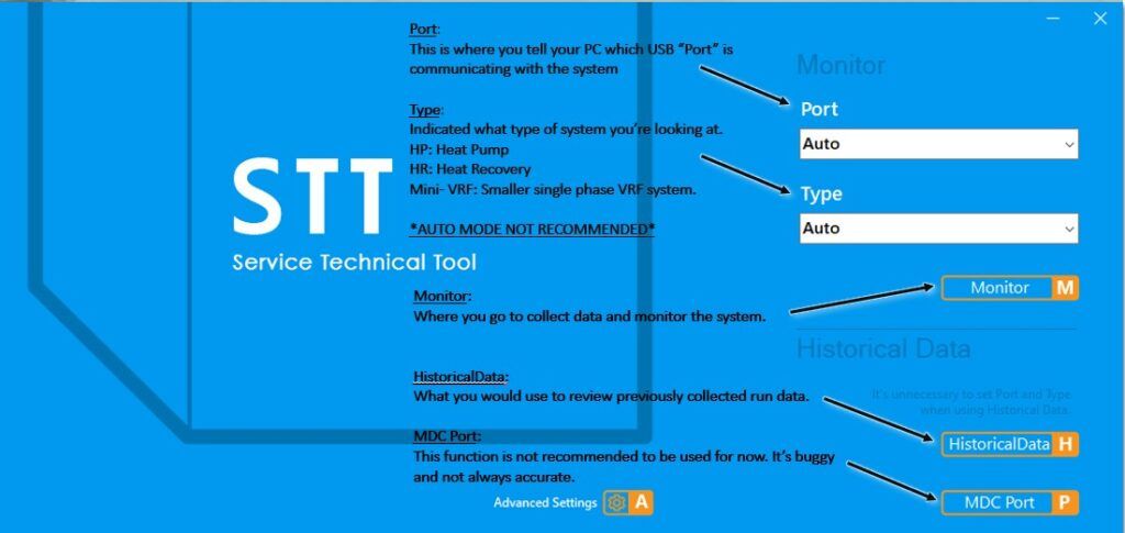 Blue STT (Sweden Travel Tool) login page with white form fields and buttons