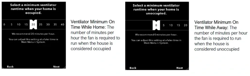 Black-and-white split-screen of two video thumbnails with text captions on a white webpage