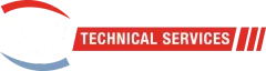 Red and blue Technical Services logo with stylized swoosh graphic.