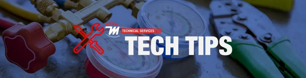 Hands holding tools over a hard drive, with bold white text reading “TECH TIPS” on a blue background.