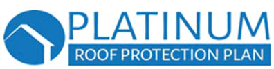 Logo for Platinum Roof Protection Plan, featuring a blue circle with a house silhouette and the plan name.