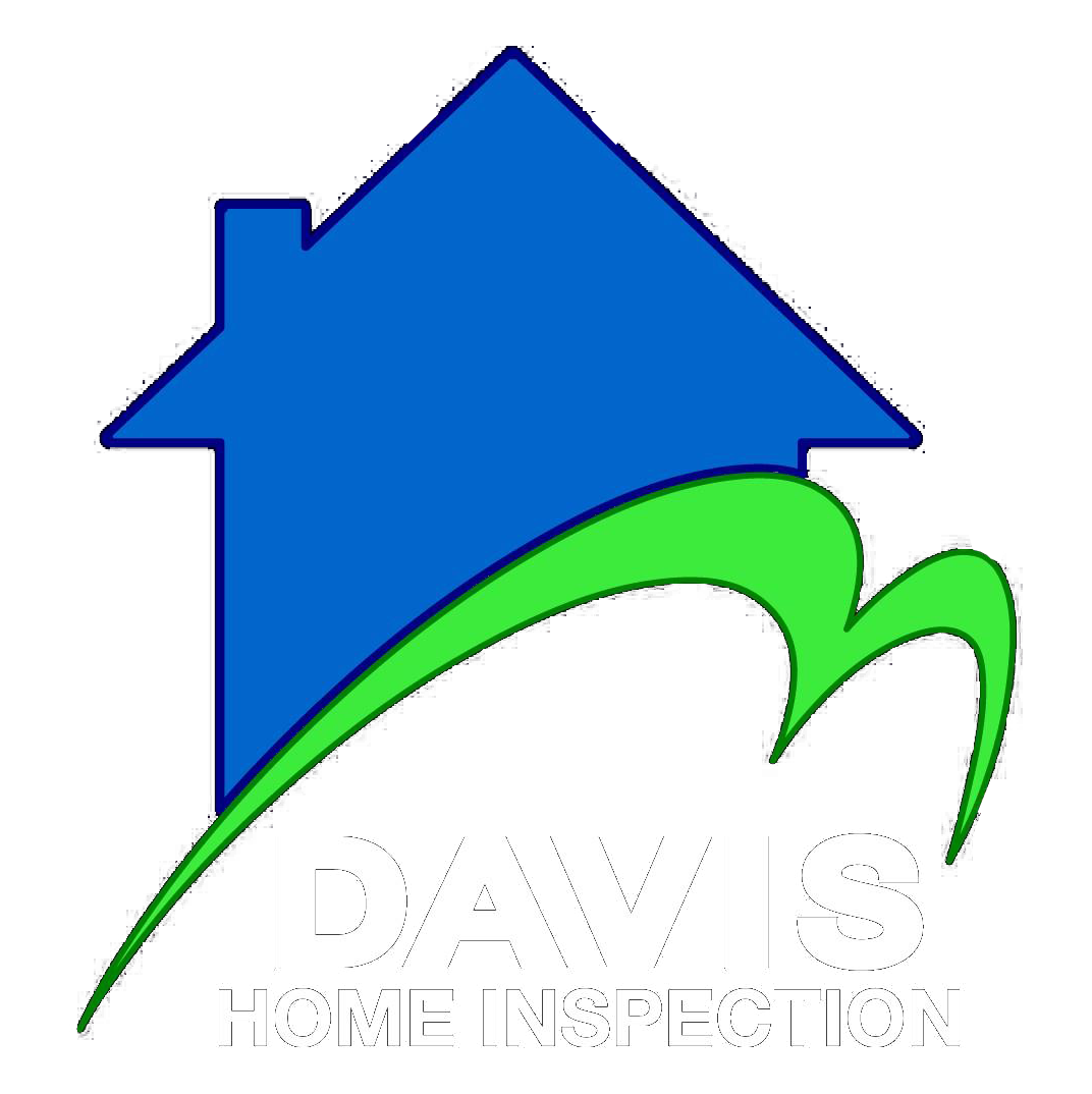 Blue house over a green "M" with "DAVIS HOME INSPECTION" text.