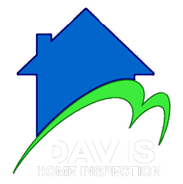 Blue house over a green "M" with "DAVIS HOME INSPECTION" text.