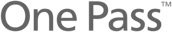 The word one pass is on a white background