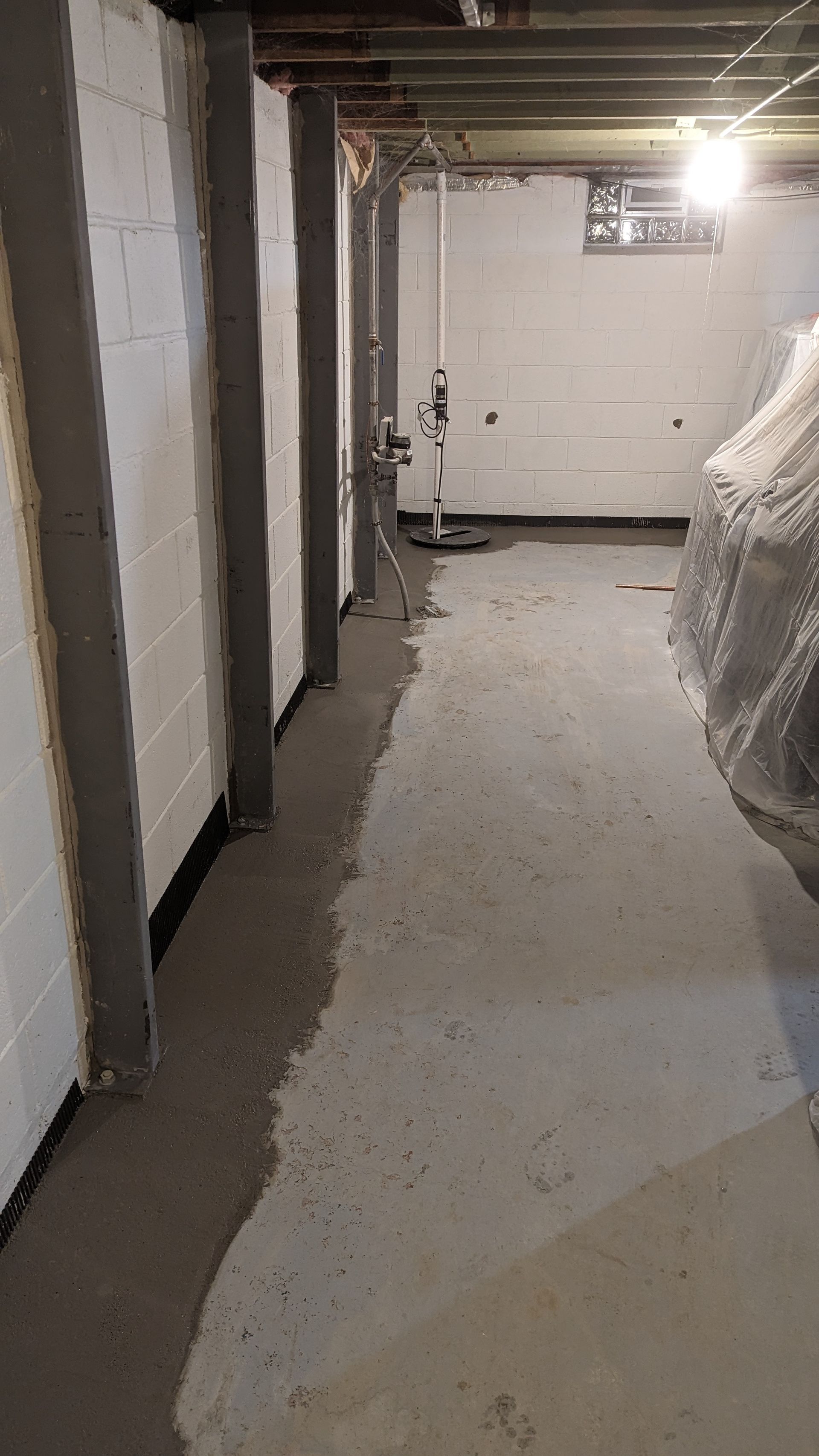 Basement sump basin/pit