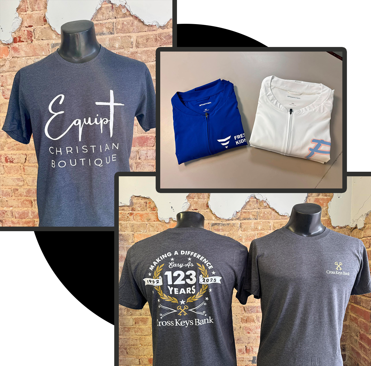 A t-shirt with the number 123 on it