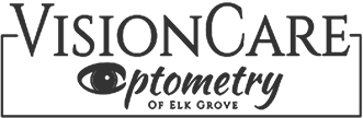The logo Vision Care Optometry is black and white.