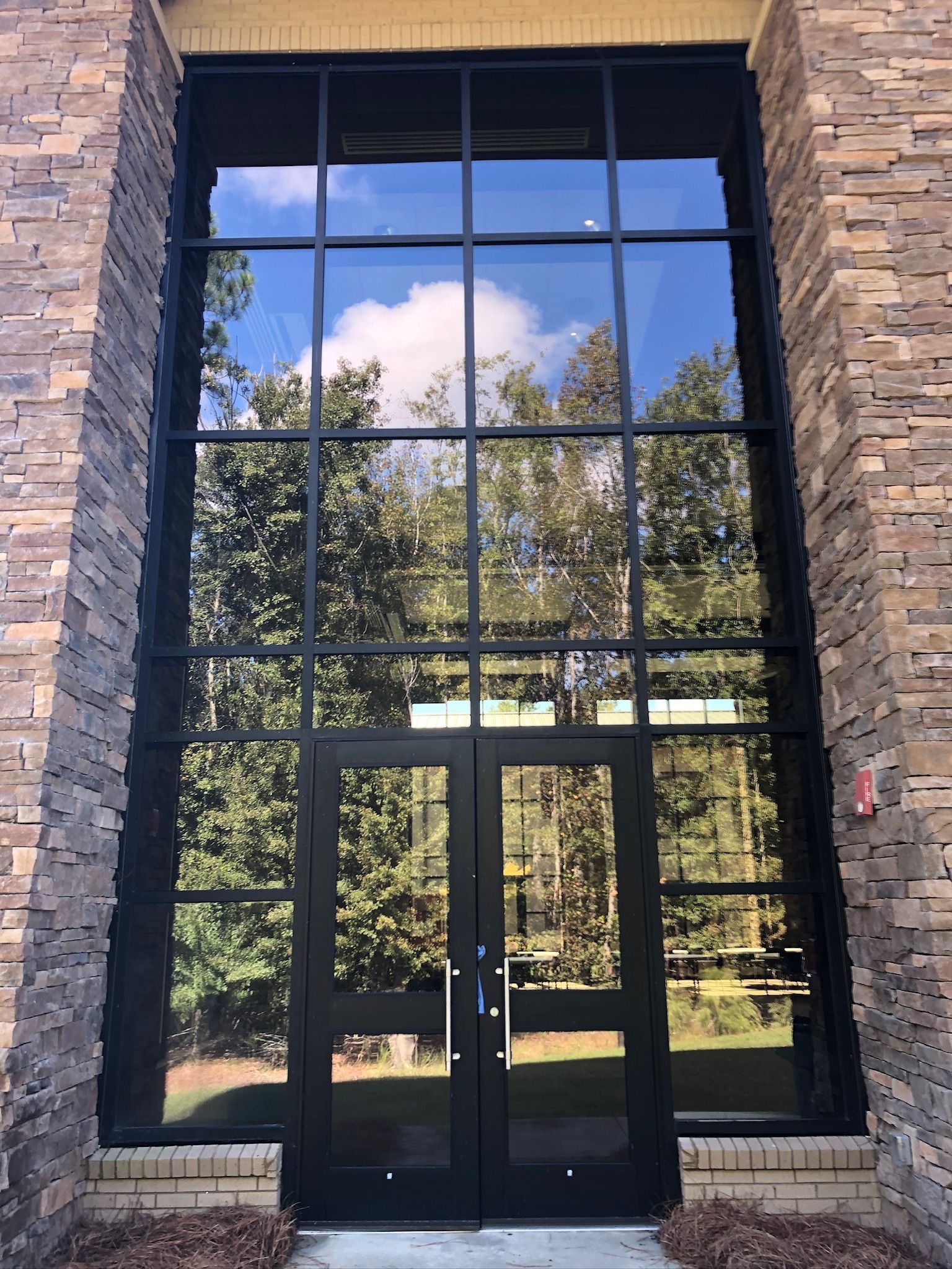 window washing commercial building