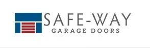 SAFE-WAY Garage Doors logo with blue and red icon and gray text on white background SAFE-WAY Garage Doors logo with blue and red icon and gray text on white background