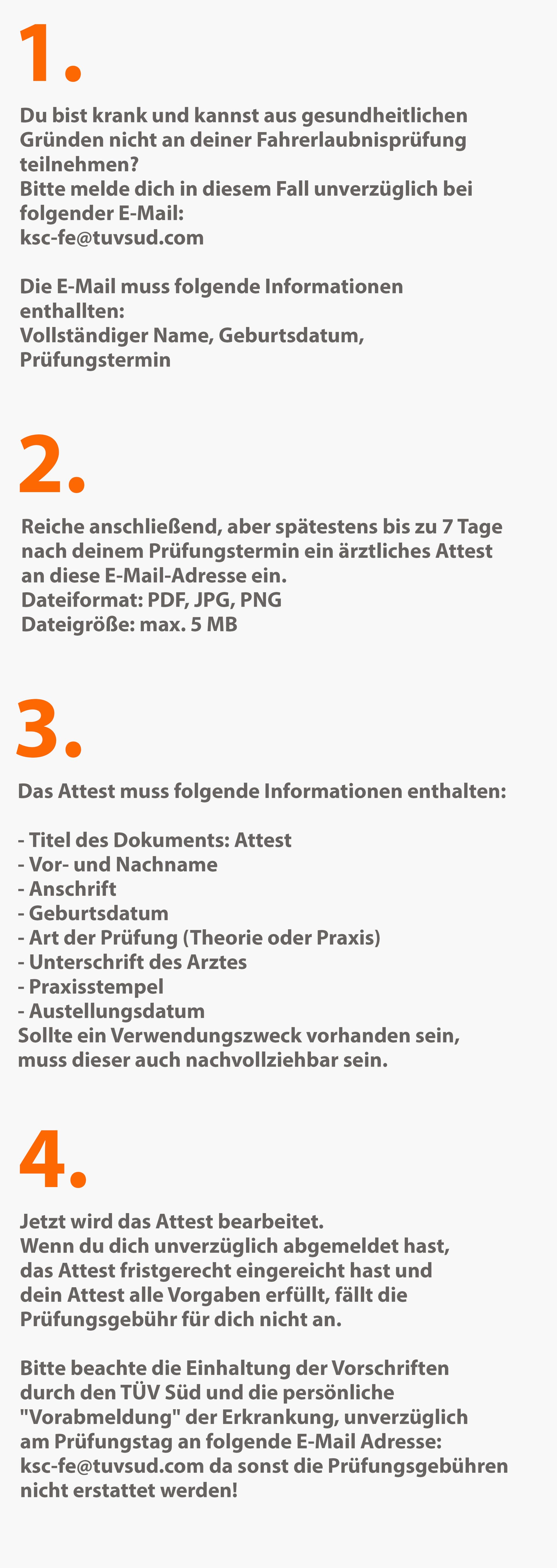 Du bist am Prüfungstag krank geworden?