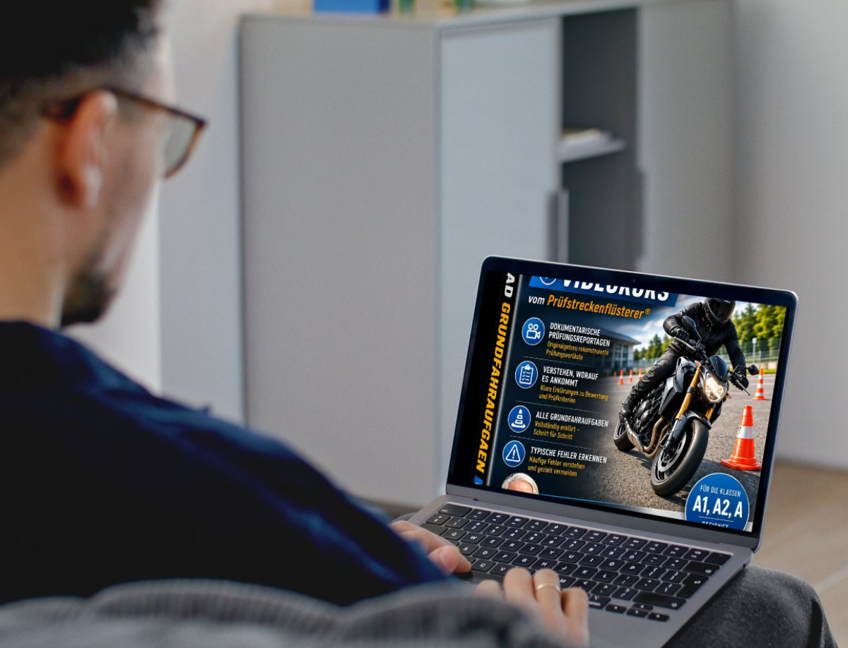 Grundfahraufgaben Motorrad, systematische Vorbereitung
