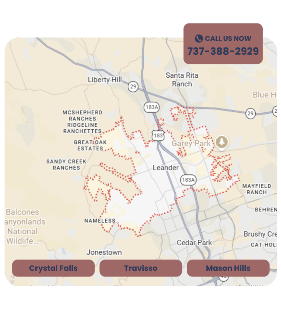 leander hot tub movers map