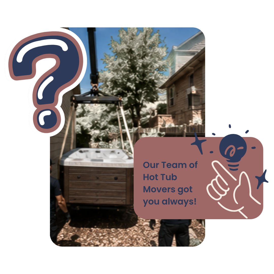 Heavy spa moving team disconnecting electrical before removal begins