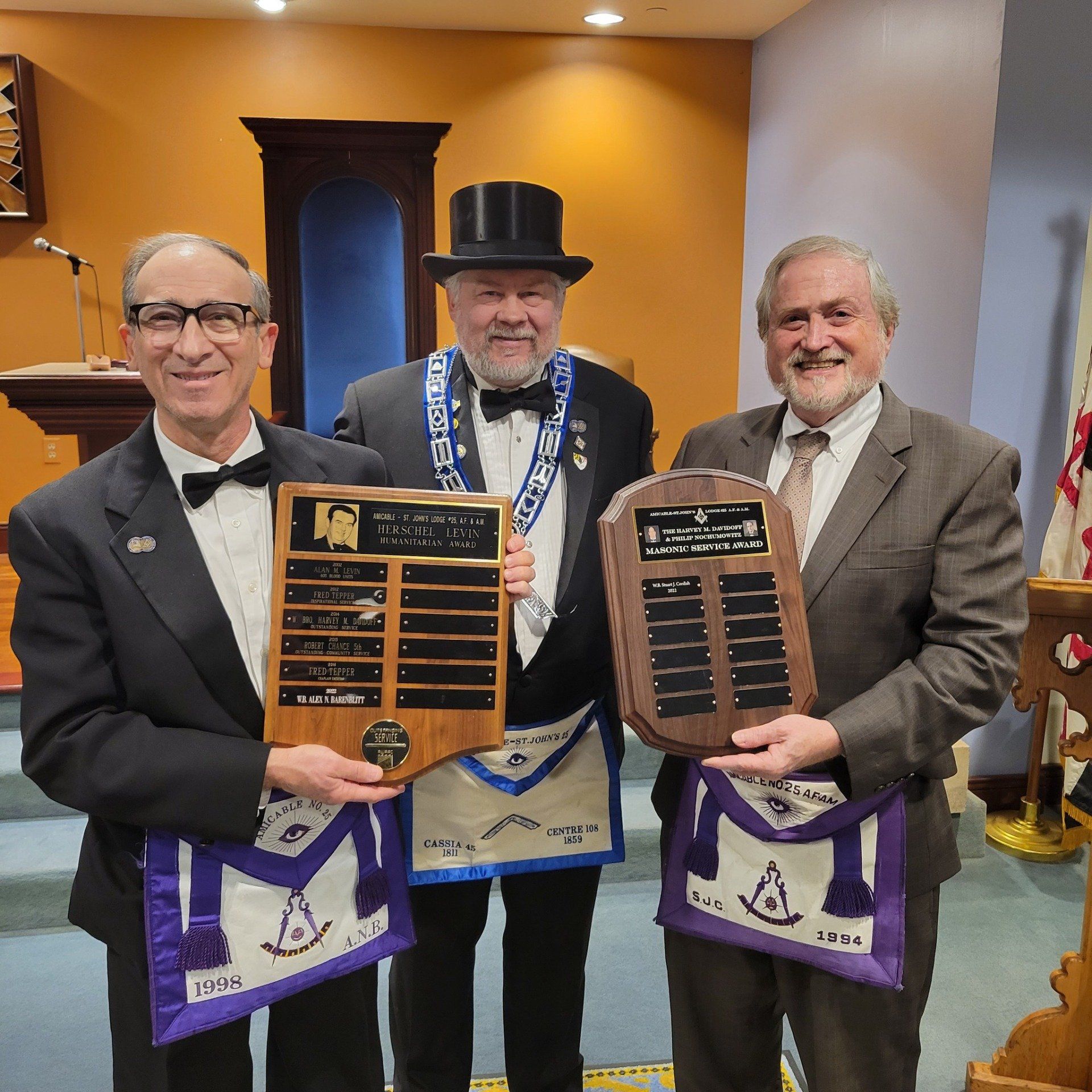 Bro. Alex Barenblitt, PM and Bro Stuart Cordish, PM