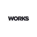 The word works is on a white background.