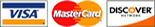 visa, mastercard, and discover credit card logos