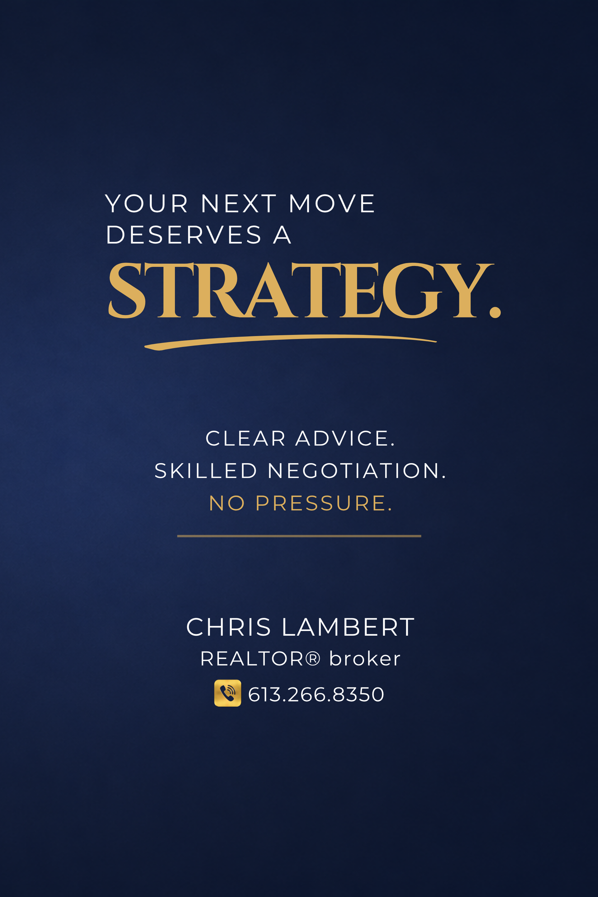 your next move deserves a strategy, and some contact information is provided