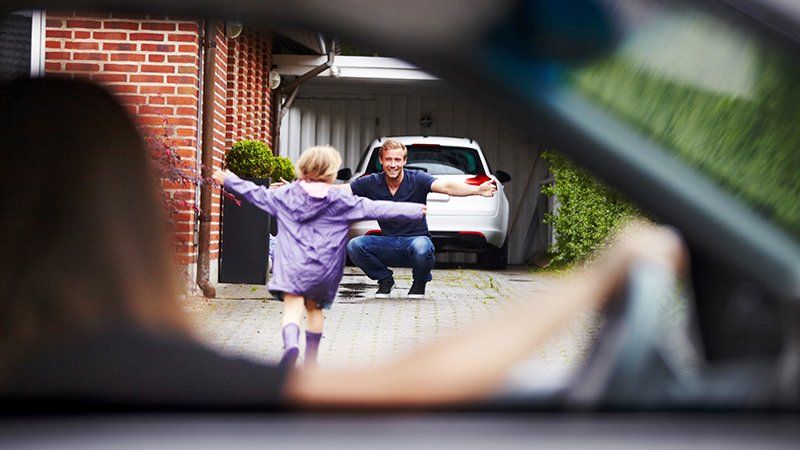 Man's daughter runs toward him