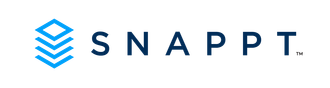Snappt logo with blue stacked diamond icon and dark blue wordmark on white background.
