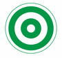 Green and white concentric target circle icon with a bullseye center