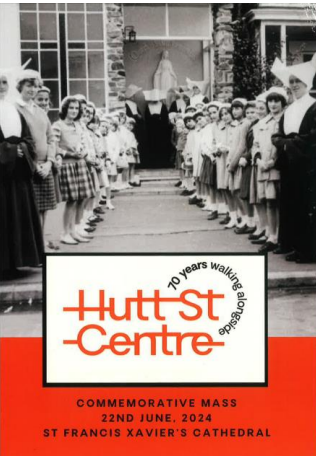 A poster for the hutt st centre commemorative mass