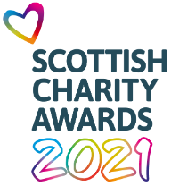 The logo for the scottish charity awards 2021