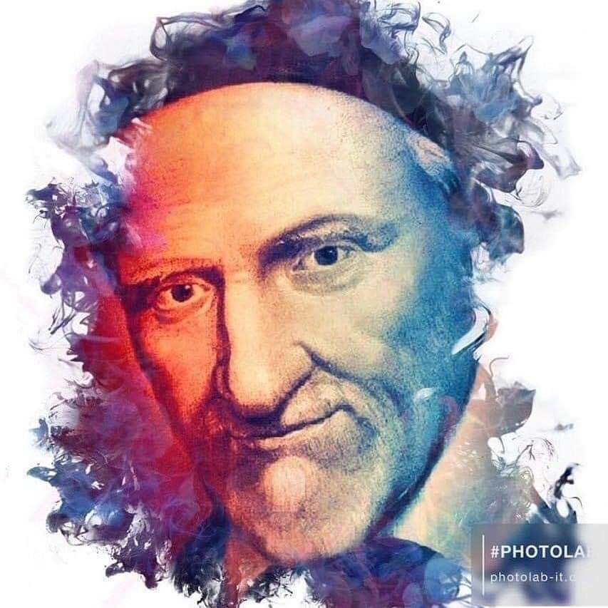 A painting of a man 's face with the words photolab below it