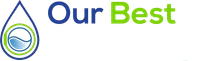 Our Best logo with a blue water droplet and green-blue circular wave icon