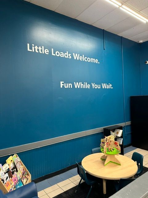 The interior of a full-service laundromat in Atlanta, GA.