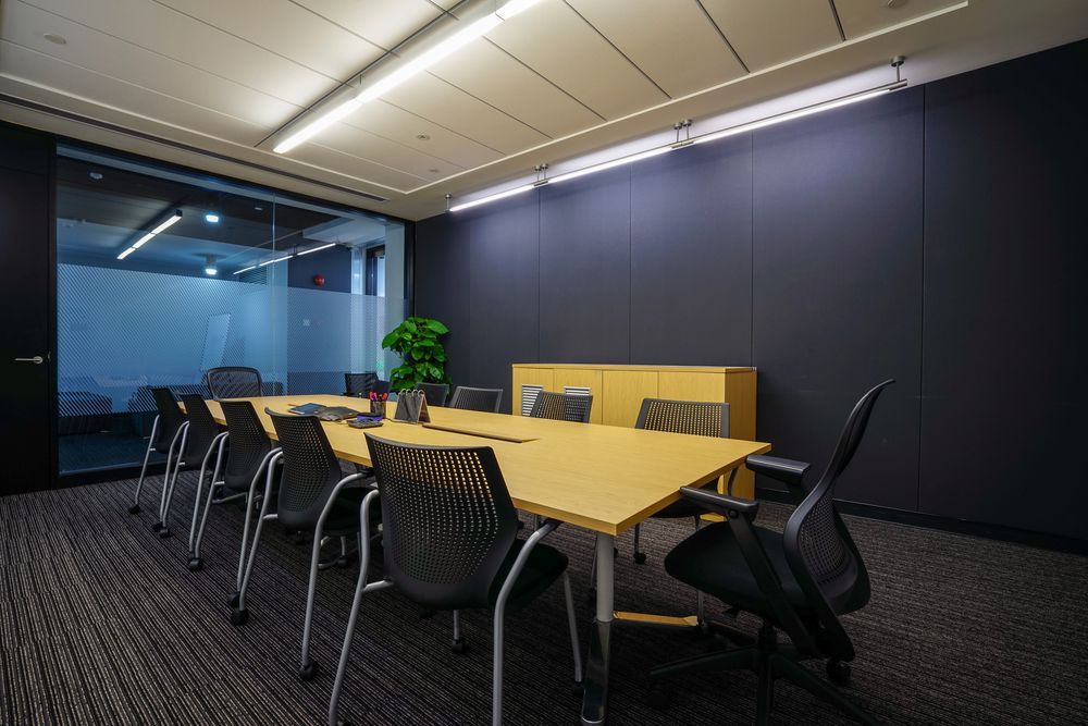 A Conference Room With a Long Table and Chairs — Frontier Connect in Newtown, QLD