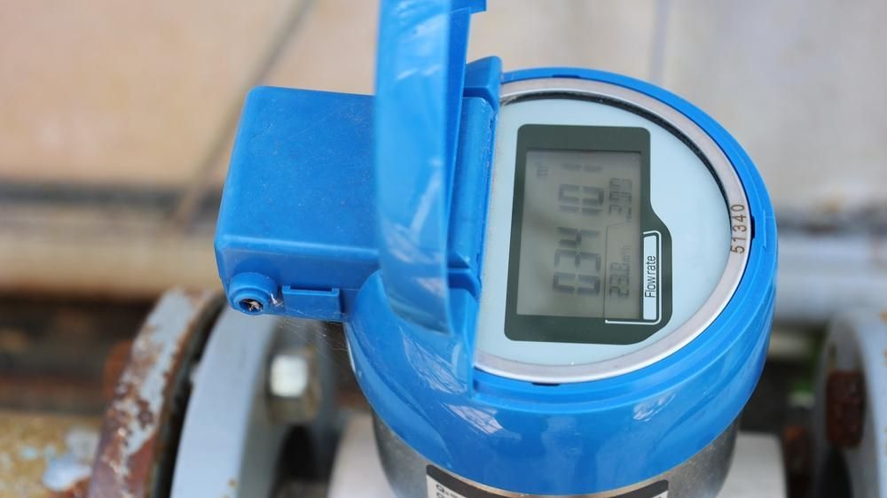Blue Device on a Pipe Displays Measurements — Forcequip In Glanmire, QLD