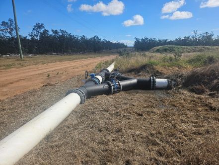 Black Plastic Pipes Stacked — Forcequip In Glanmire, QLD