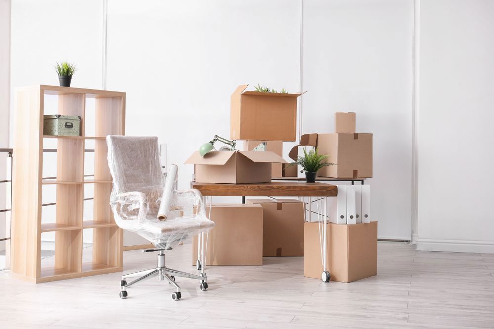Office Equipment Ready To Move