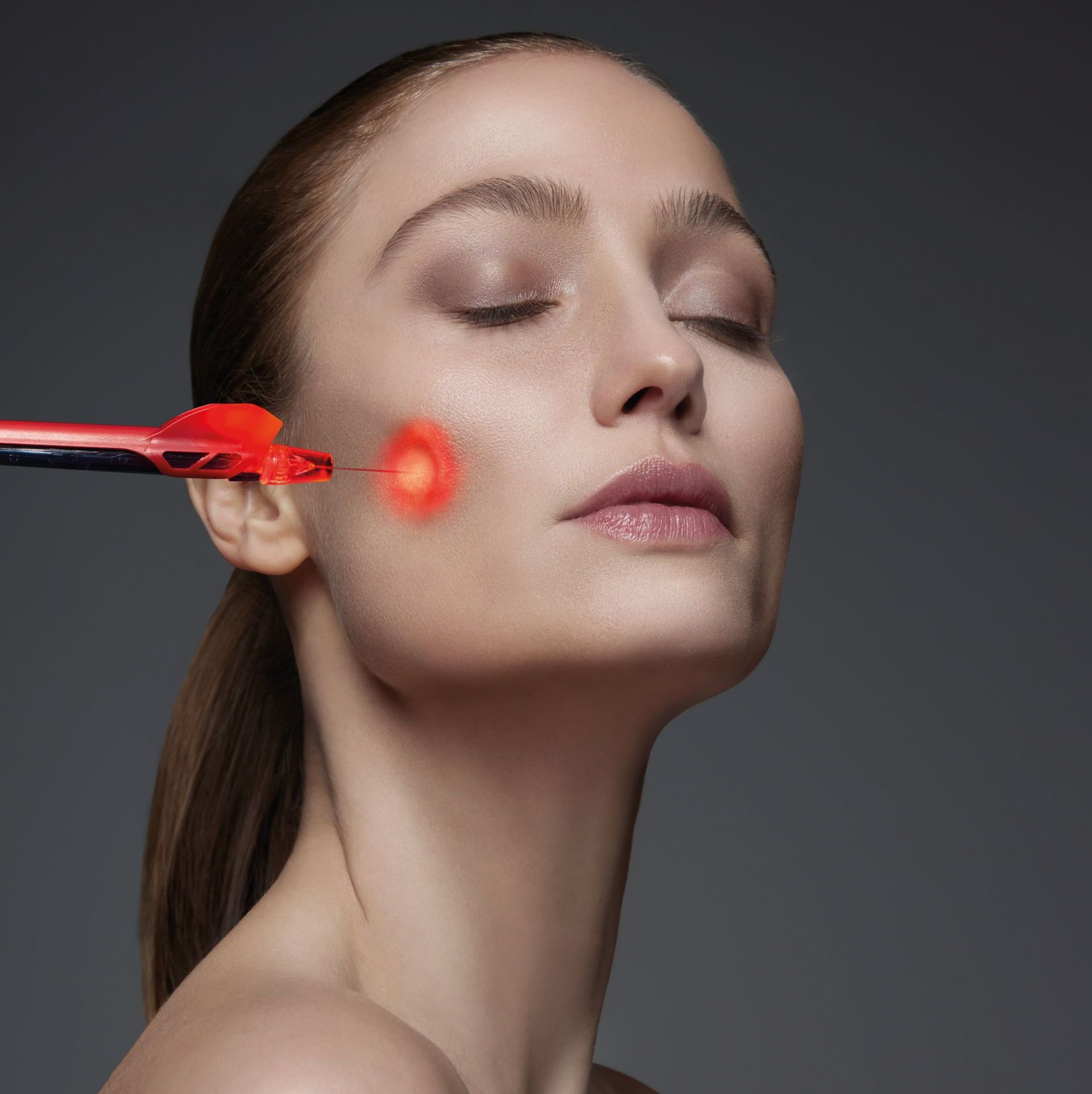 Hydajet treatment with Red LED lifht