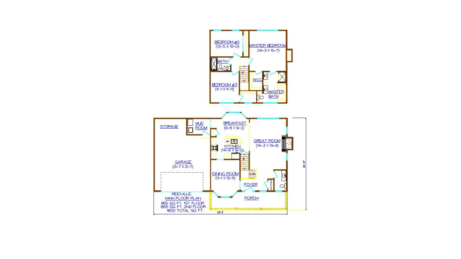 A floor plan of a house is shown on a white background.