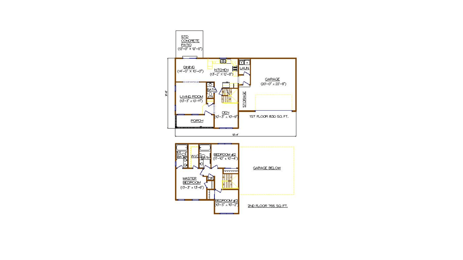 A floor plan of a house on a white background.