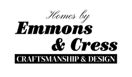 Logo for Homes by Emmons & Cress, with “CRAFTSMANSHIP & DESIGN” in black and white text