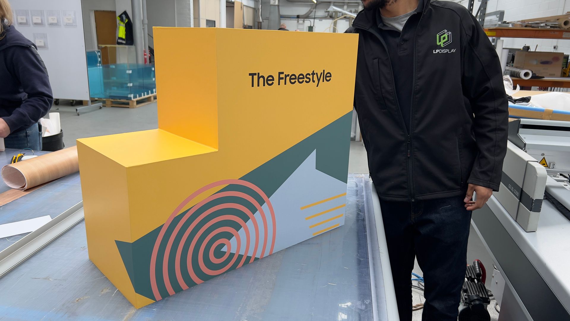 Bespoke shaped Printed box plinth