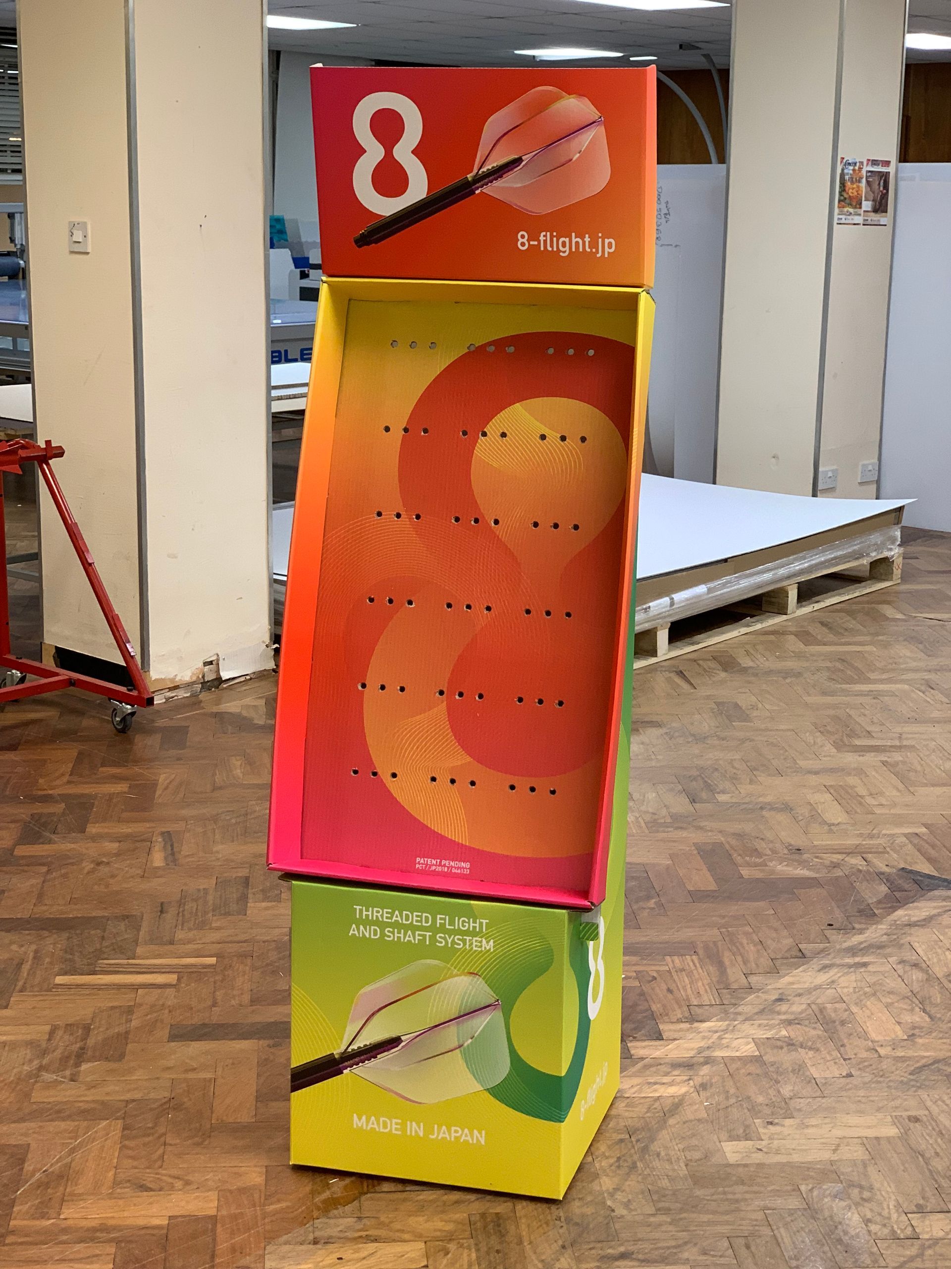 Folded printed card freestanding POS