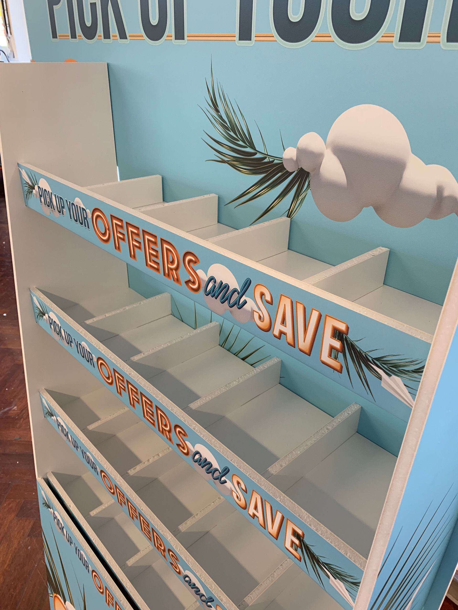 Bespoke Point of sale unit made from foam board