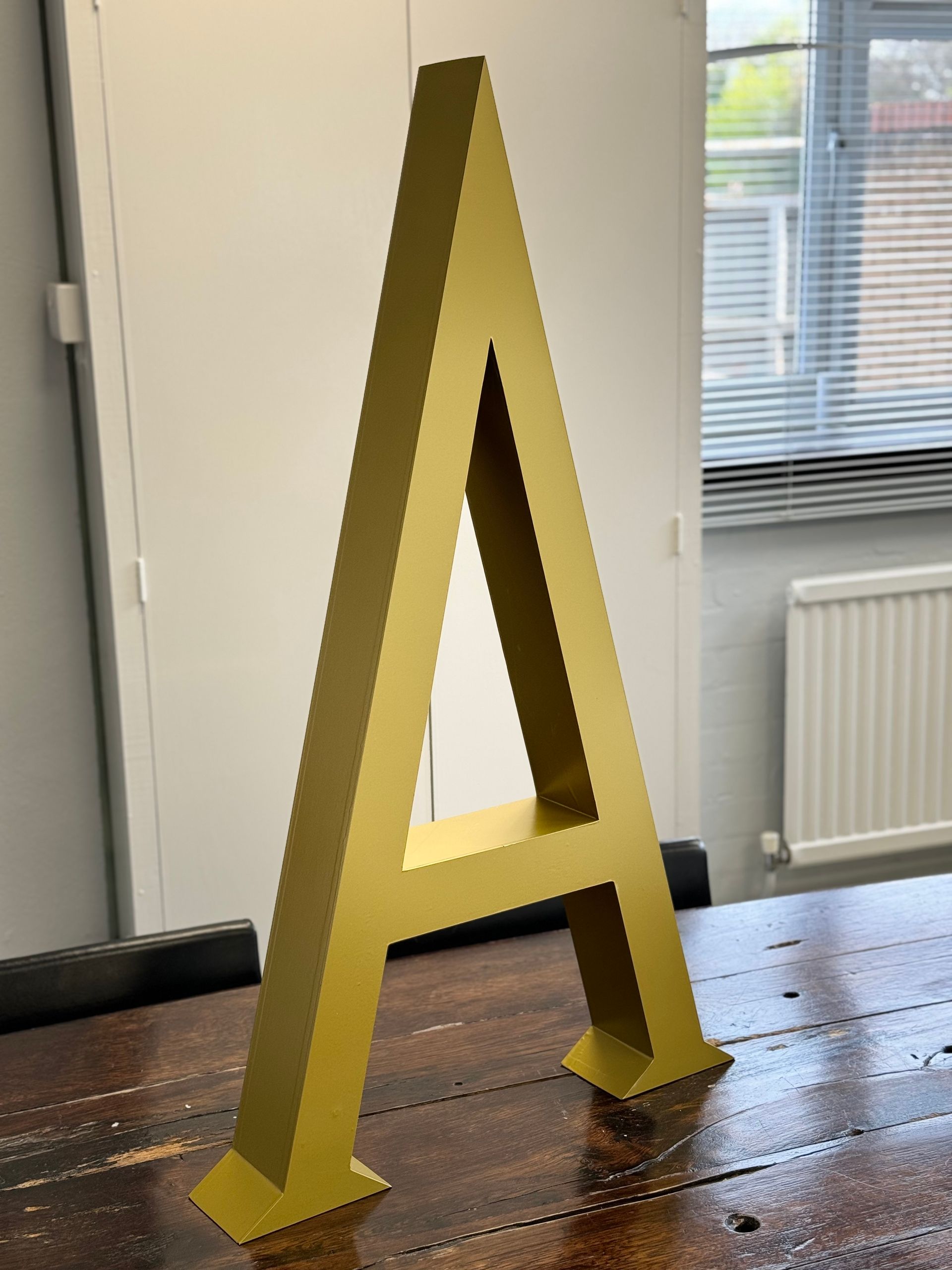 Gold 3D free standing letters